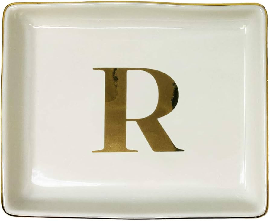 Amazon.com: Simple Shine. Jewelry Tray Ring Dish with Initial Gift | Personalized Jewelry Dish an... | Amazon (US)