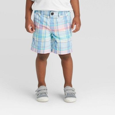 OshKosh B'gosh Toddler Boys' Woven Chino Shorts - Blue/Pink | Target