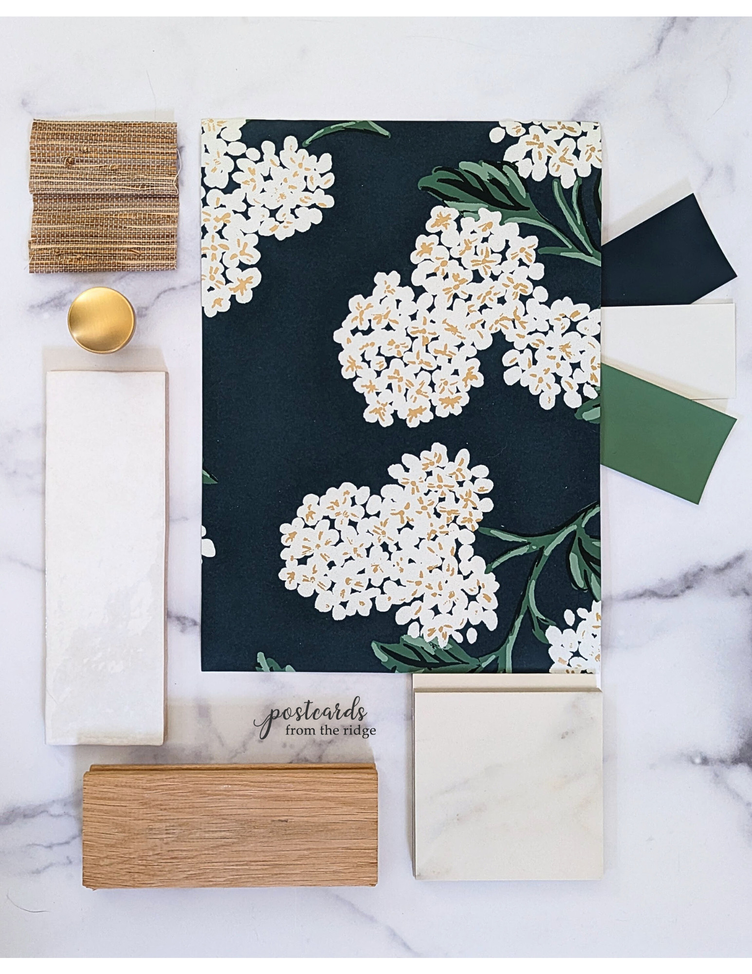 Blue and green never goes out of style and this hydrangea wallpaper is such a classic design. #blueandgreen #wallpaper  

 #LTKHome