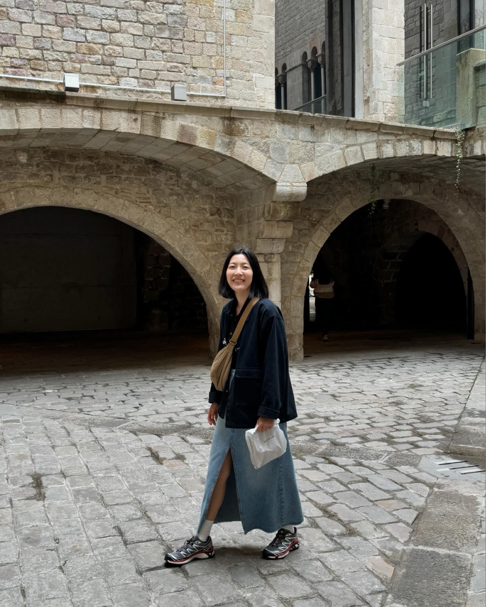 My favorite front slit ankle length denim skirt! So comfy. Wearing size 4 for a looser fit. 

#LTKeurope #LTKtravel