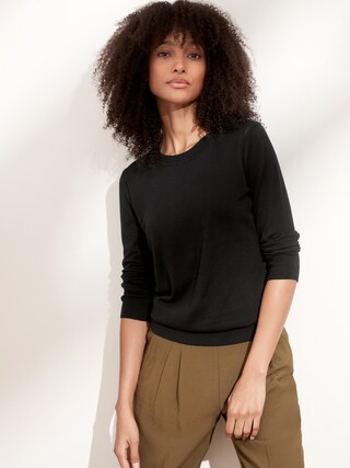 NEW! Forever Crew-Neck Sweater | Banana Republic Factory