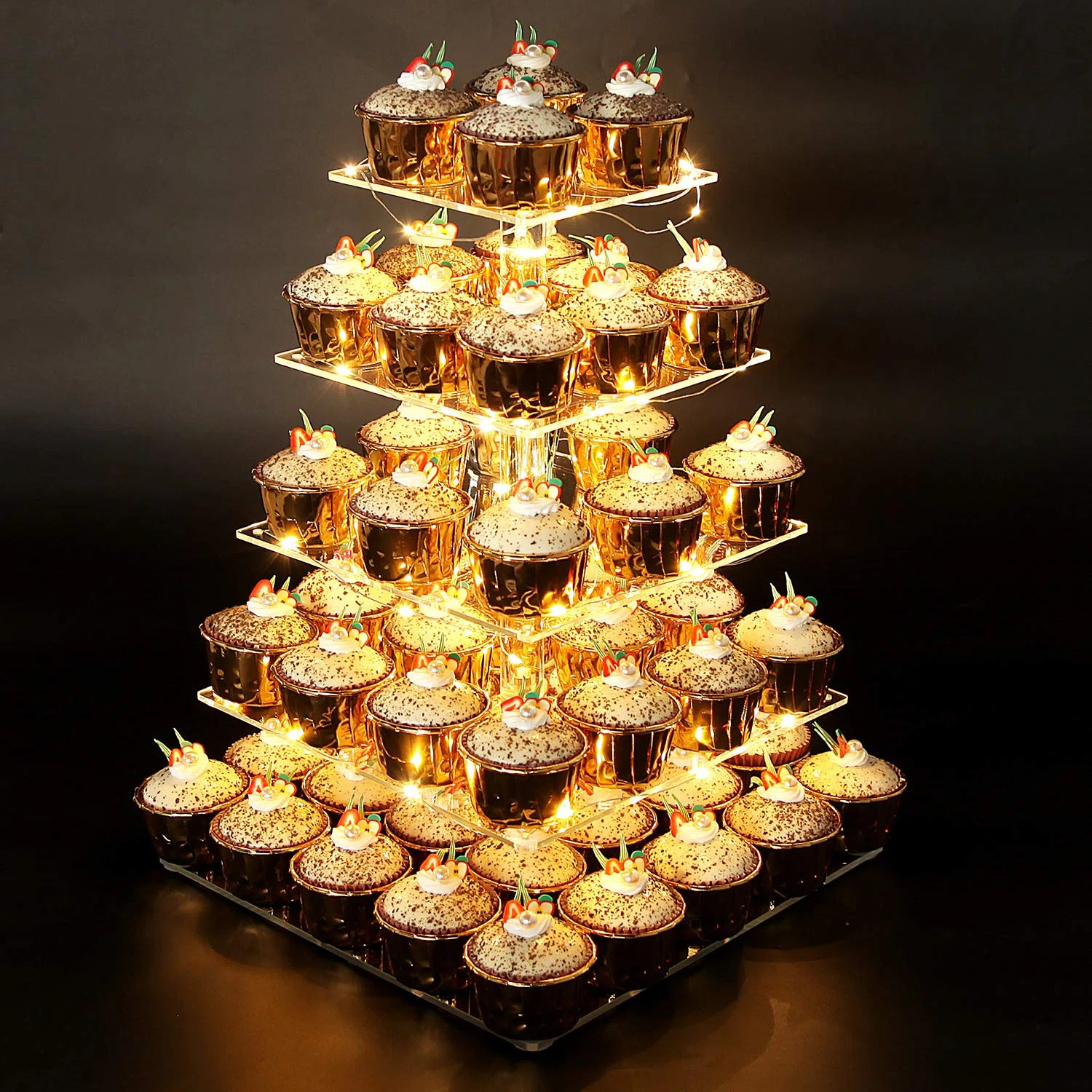 5-Tier Acrylic Cup Cake Display Tower Tiered Stand | Wayfair North America