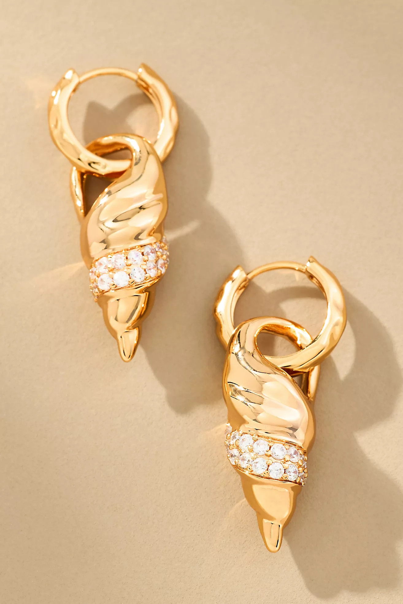 Luv Aj Seashell Huggie Hoop Earrings | Anthropologie (US)