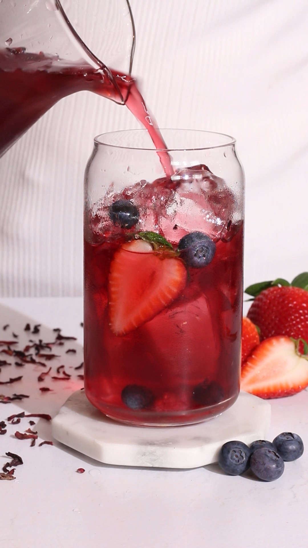 Make this 5 minute, 3 ingredient glowy skin punch, the perfect batch mocktail for the holidays - or anytime! I like to call this glassware: ‘glasses that look like a can’!

#LTKsalealert #LTKhome #LTKHolidaySale