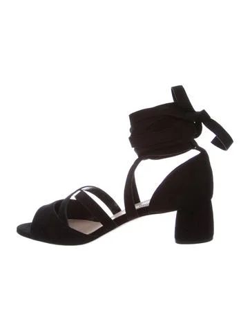 Miu Miu Suede Lace-Up Sandals w/ Tags | The Real Real, Inc.