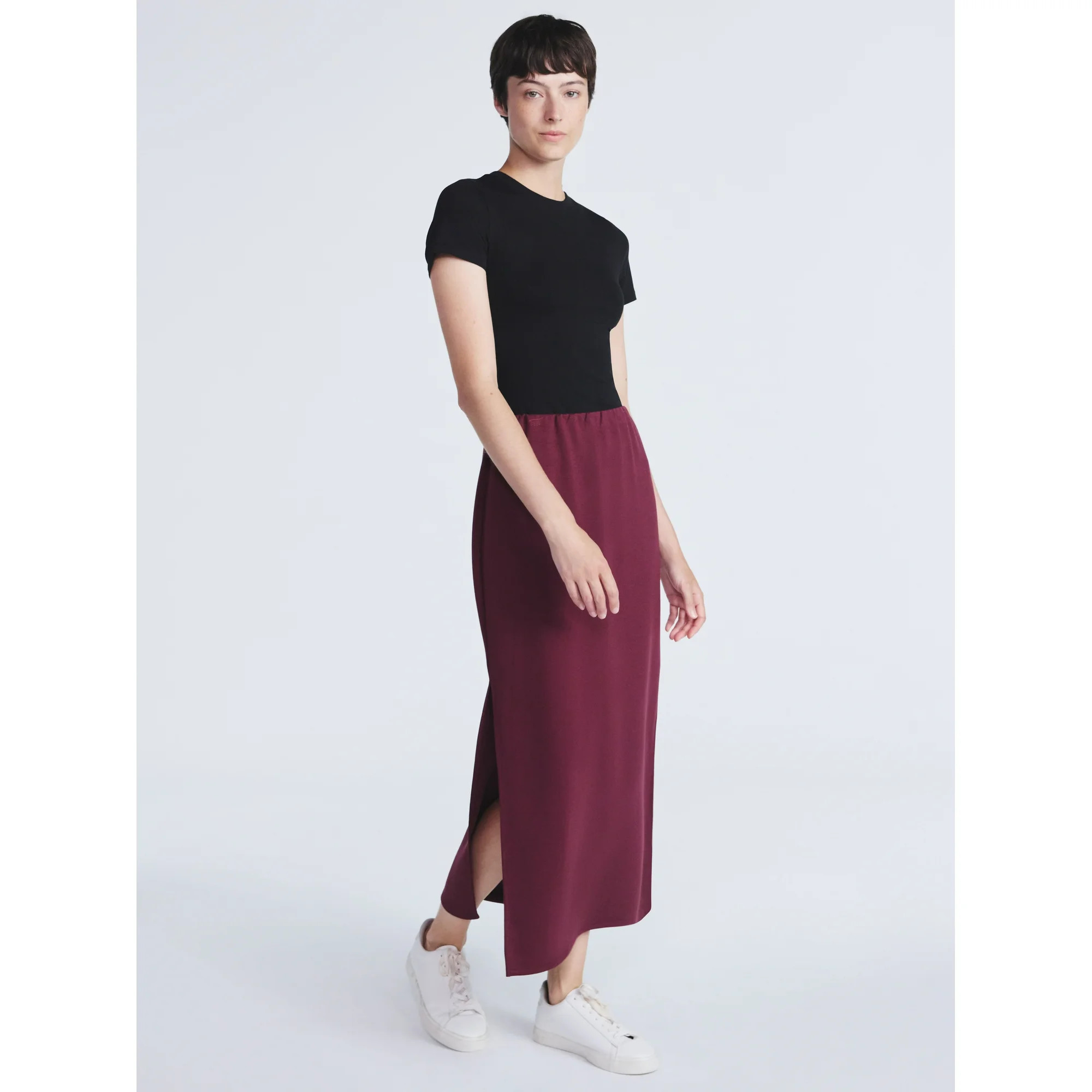Scoop Women's and Women's Plus New Scubaknit Column Maxi Skirt, Sizes XS-4X - Walmart.com | Walmart (US)