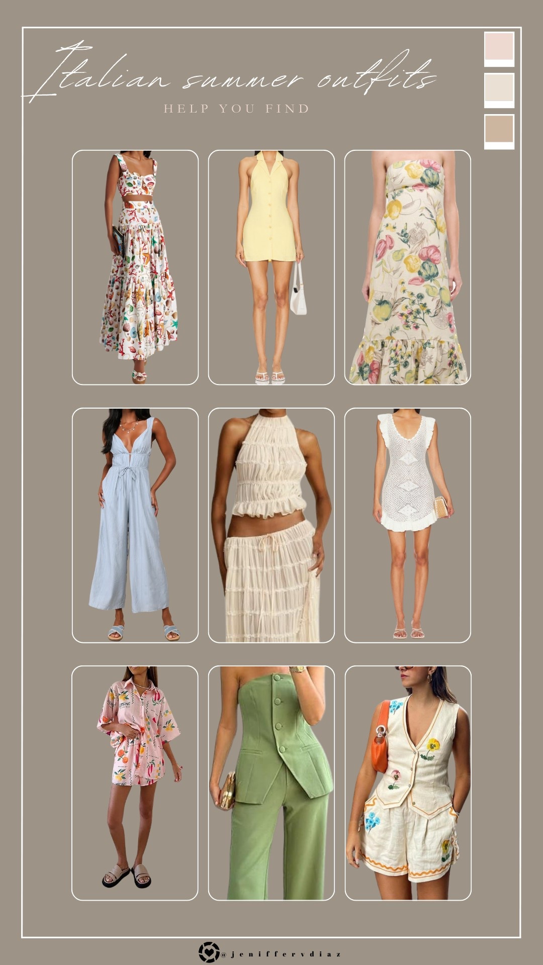 Italian Summer Dress

Floral Maxi dress
Sunny yellow mini
Fruit-inspired sundress
Breezy blue jumpsuit
Ruffled two-piece set
Crochet beach cover-up
Tropical print co-ord
Chic green suit
Embroidered linen vest set



#LTKSeasonal #LTKStyleTip #LTKBeauty