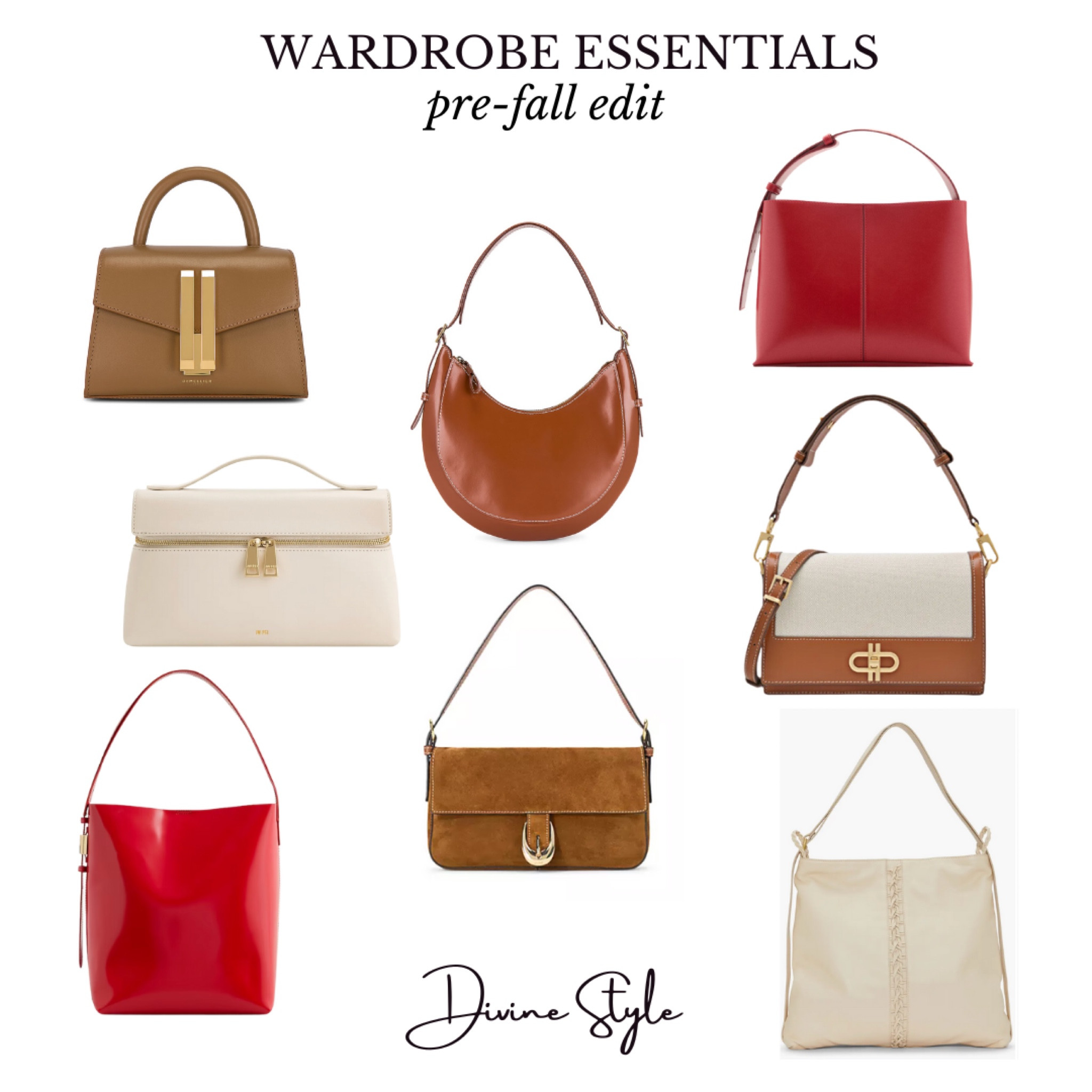Pre-fall handbags to get your outfits styled for the fall season. Red is a trending color but we love rich cognac and ivory bags which are classic neutrals that go with everything.

#LTKItBag #LTKFindsUnder100