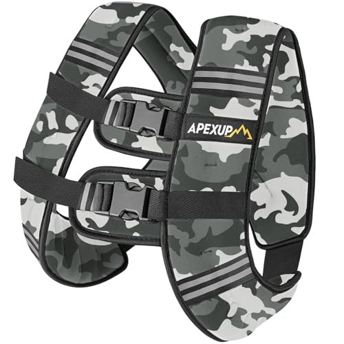 APEXUP 20lbs Weighted Vest Men Women, Weight Vest for Women Workout Equipment for Strength Training Running (Grey Camo) | Amazon (US)