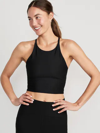 Light Support PowerSoft Longline Sports Bra for Women | Old Navy (US)