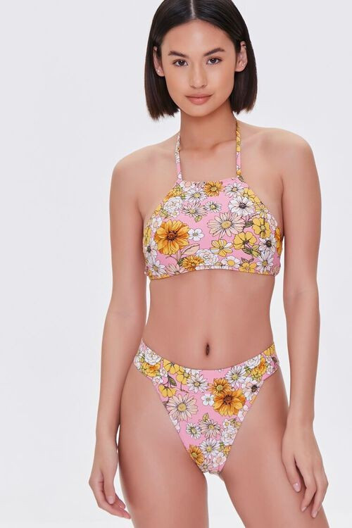 Floral High-Waist Bikini Bottoms | Forever 21 (US)