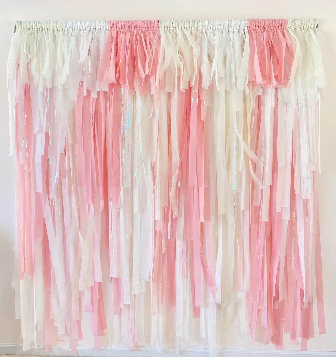 Pink Bridal Shower Party Backdrop Fringes/bohemian - Etsy | Etsy (US)