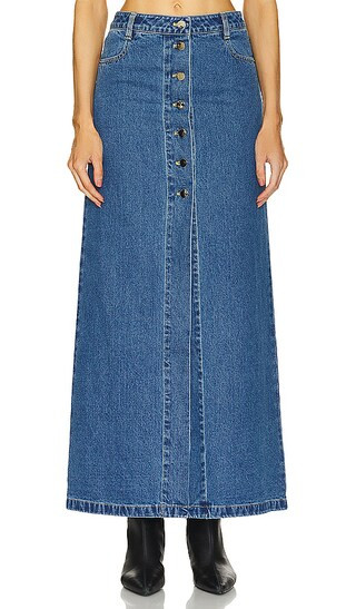 Makena Skirt in Indigo Wash | Revolve Clothing (Global)