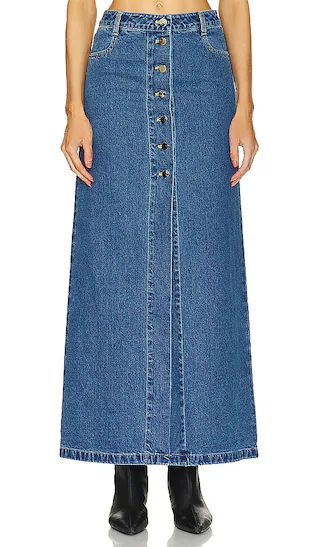 Makena Skirt in Indigo Wash | Revolve Clothing (Global)