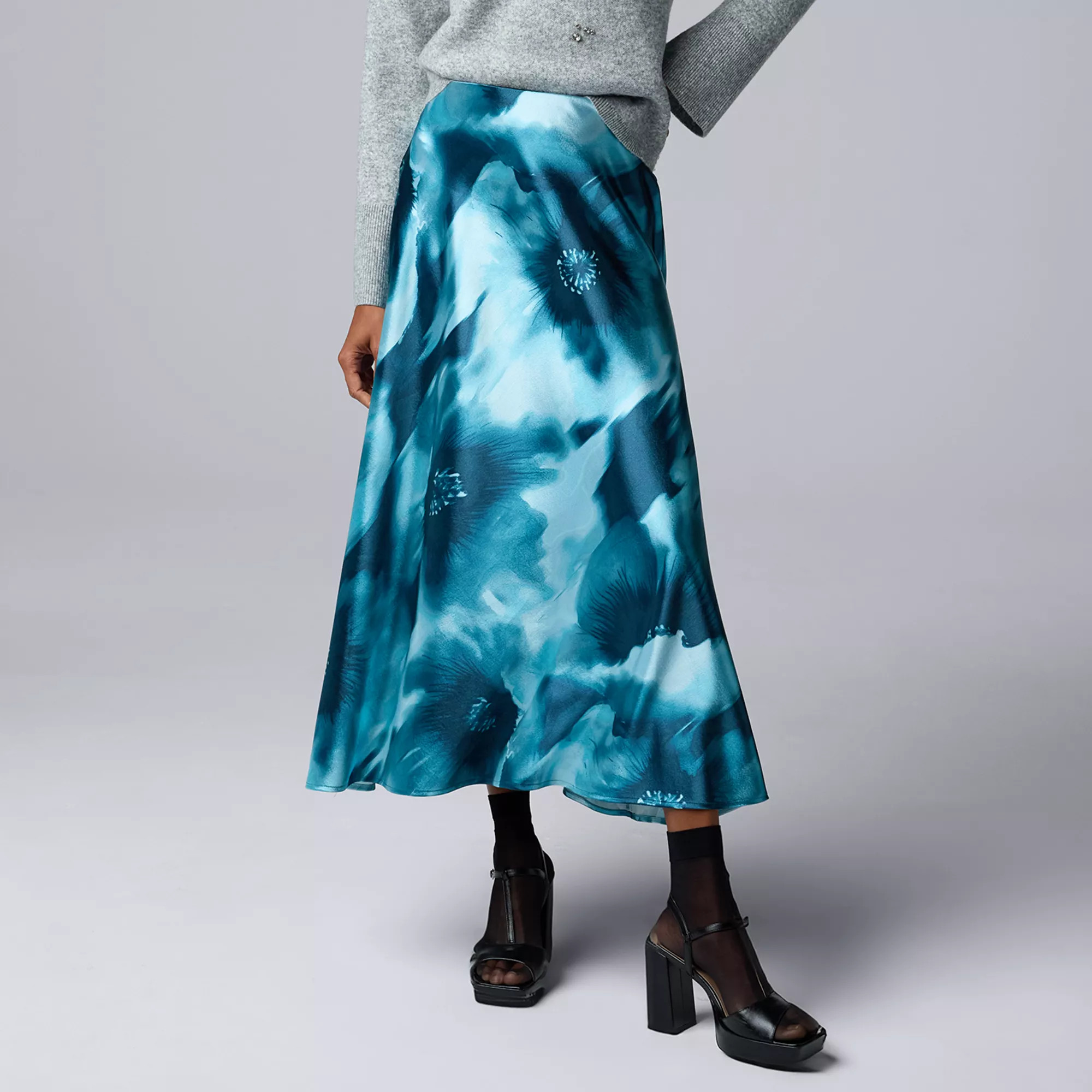 Women's Simply Vera Vera Wang Satin Skirt | Kohl's