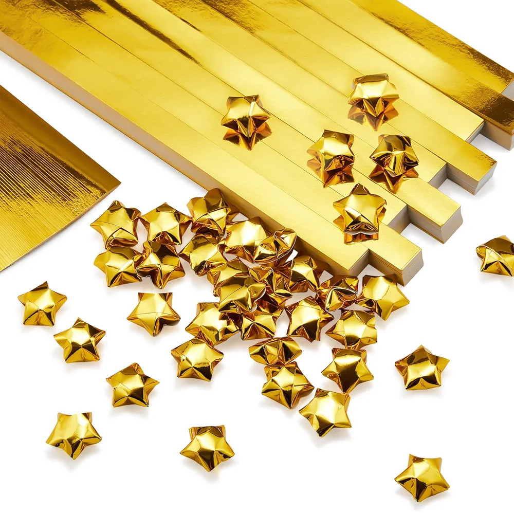 Kigeli 1000 Sheets Paper Strips Foil Star Glitter Origami Stars Shiny Origami Paper for DIY Craft... | Amazon (US)