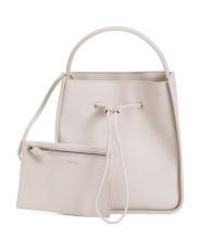 Leather Soleil Small Bucket Drawstring | TJ Maxx