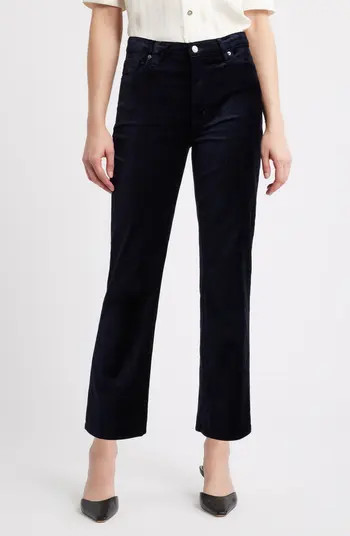Le Sleek Velvet Ankle Straight Leg Pants | Nordstrom