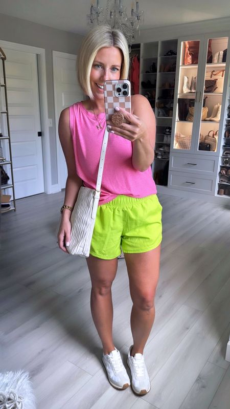 I love this fun pink and yellow combo!!!! This tank is soooo soft!!!!!
Tank and shorts small
Sneakers TTS

#LTKStyleTip #LTKFindsUnder50 #LTKFitness