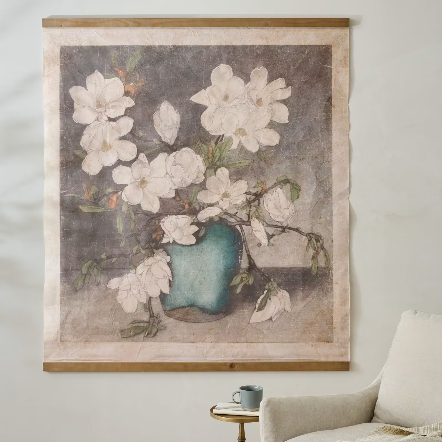 Oversized Heirloom Flora Tapestry | Magnolia