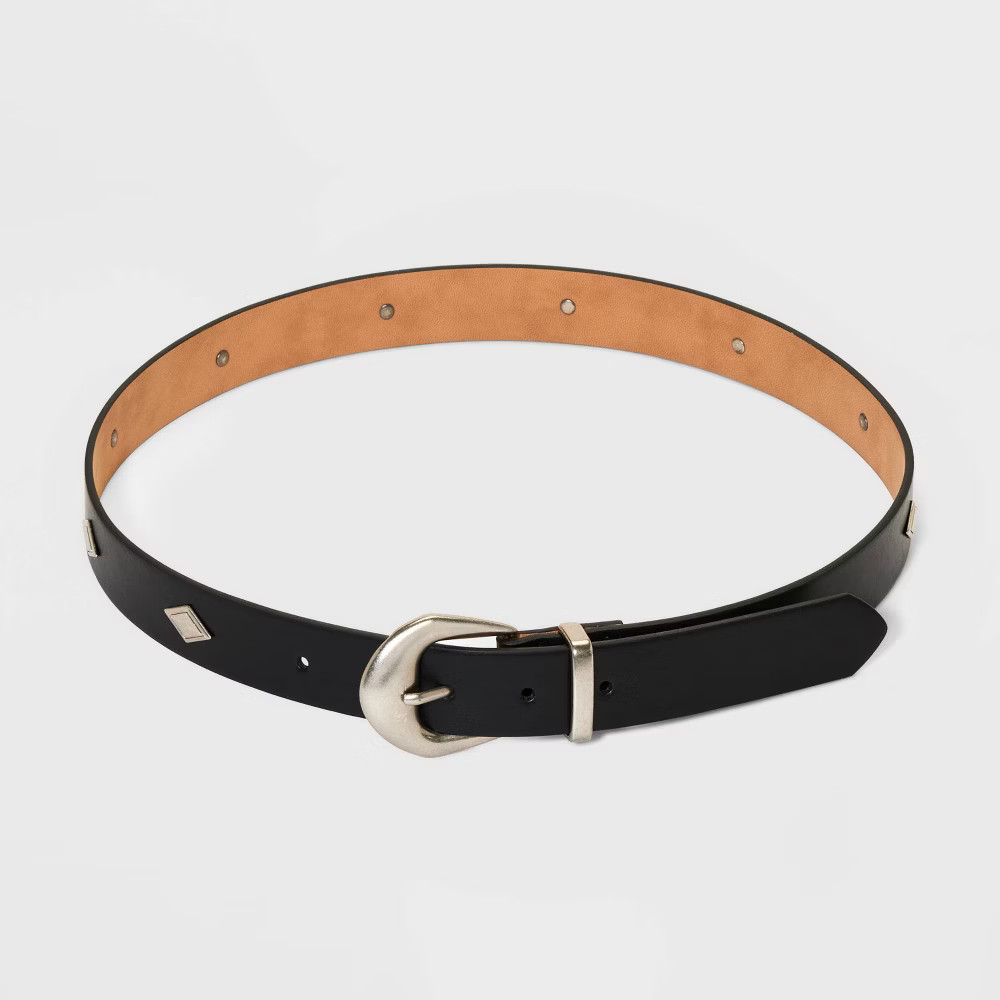 Women's Studded Western Belt - Universal Thread Black XXL | Target
