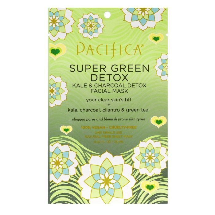Pacifica Super Green Detox Kale and Charcoal Face Mask 0.67 fl oz | Target
