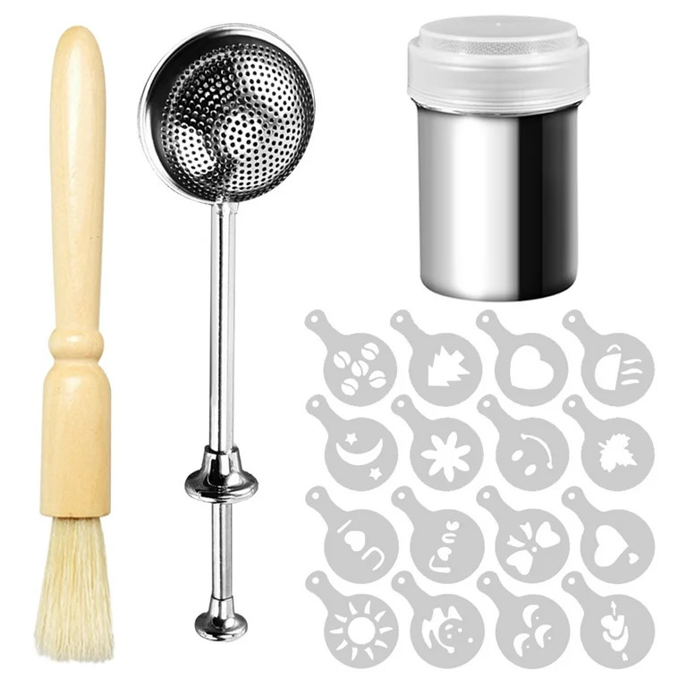 YuCool 1 Pcs Stainless Steel Powder Shaker with 1 Pcs Sugar Shaker Duster 1 Pcs Coffee Grinder Cl... | Walmart (US)