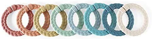 Itzy Ritzy Linking Ring Set; Set of 8 Braided, Rainbow-Colored Versatile Linking Rings; Attach to... | Amazon (US)