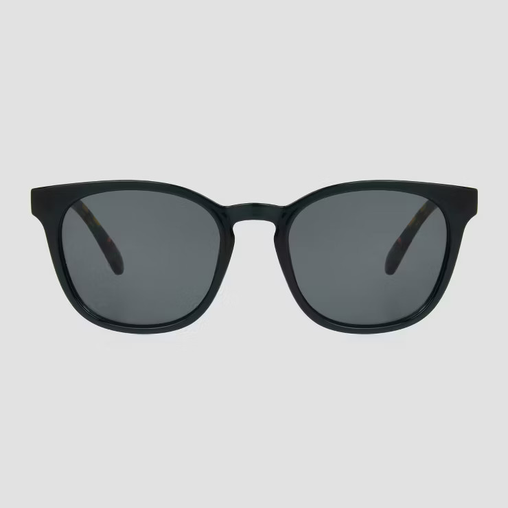Women's Square Key Hole Sunglasses - Universal Thread™ Black | Target