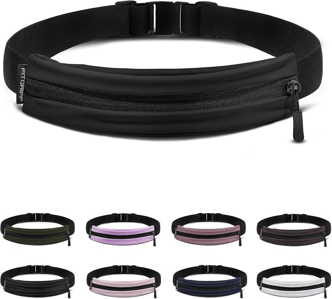 Fitgriff\u00ae Running Belt V2 for Men & Women - Slim Fanny Pack, Phone Holder for Jogging, (Fits... | Amazon (US)