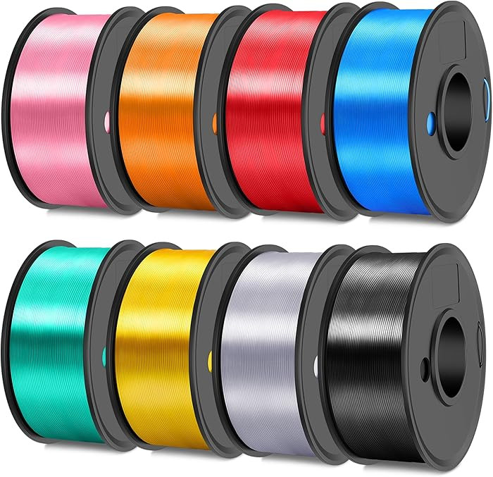 JAYO Silk PLA Filament Bundle 1.75mm, Silk 3D Printer Filament Bundle Multicolor, Individually Va... | Amazon (US)
