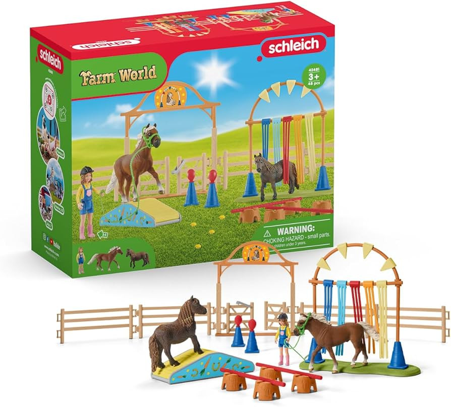 Schleich Farm World, Horse Gifts for Girls and Boys, Pony Agility Training Playset with Horse Toy... | Amazon (CA)