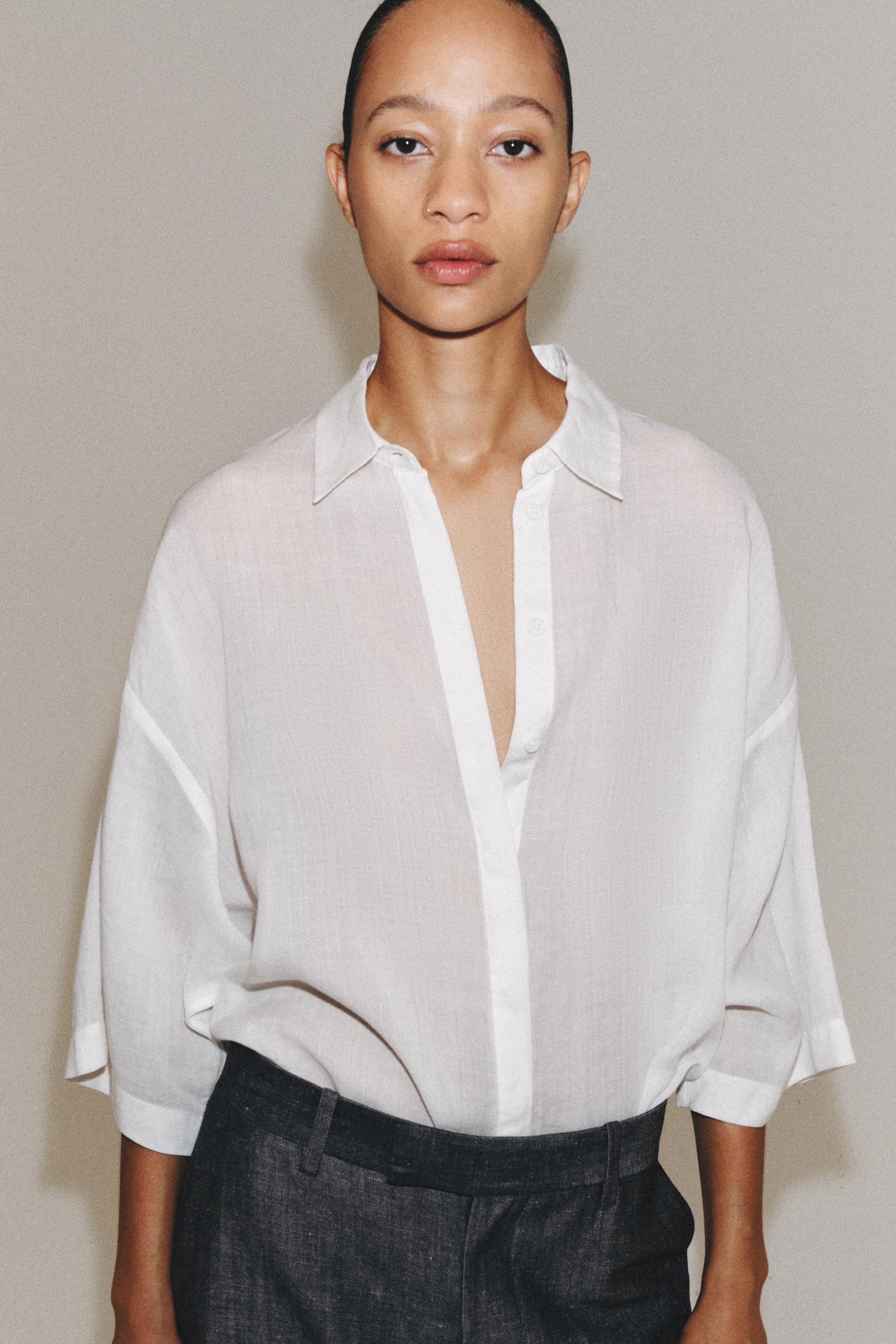 ZW COLLECTION FLOWY OVERSIZED SHIRT | Zara US