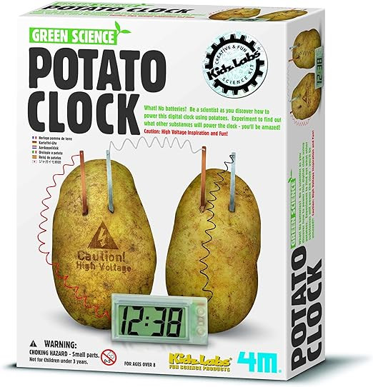 4M Potato Clock DIY Green Science Chemistry Engineering Lab - STEM Toys Educational Gift for Kids... | Amazon (US)