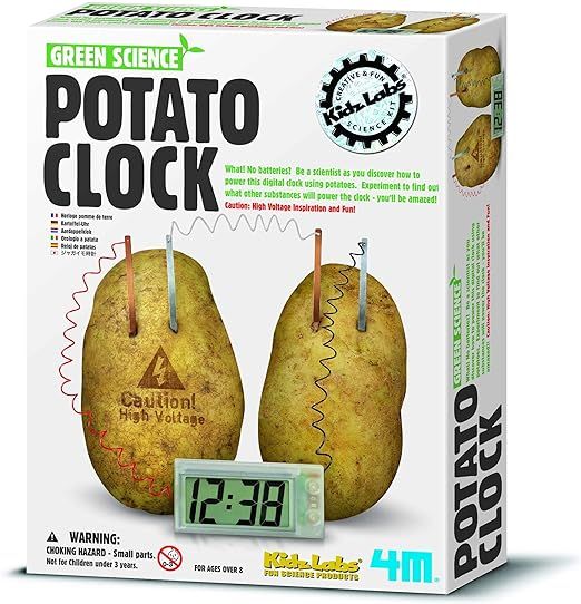 4M Potato Clock DIY Green Science Chemistry Engineering Lab - STEM Toys Educational Gift for Kids... | Amazon (US)
