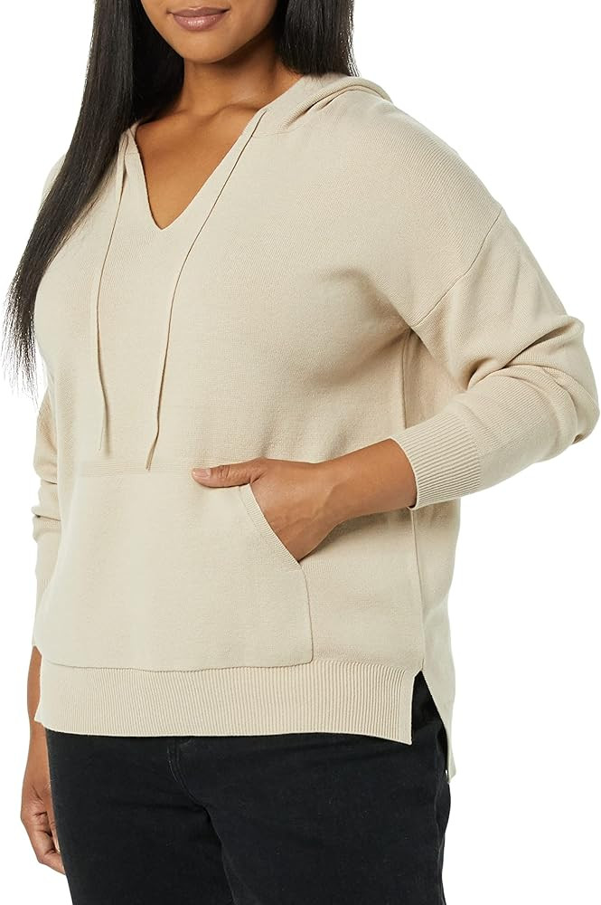 Daily Ritual Women's Ultra-Soft Milano Stitch Drawstring Hoodie Sweater | Amazon (US)