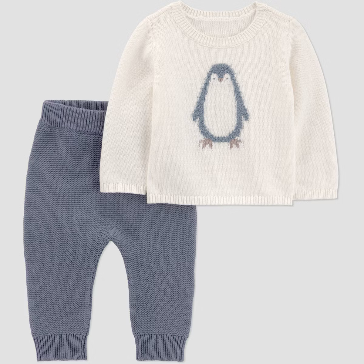 Carter's Just One You® Baby Boys' 2pc Penguin Sweater Set - Gray | Target
