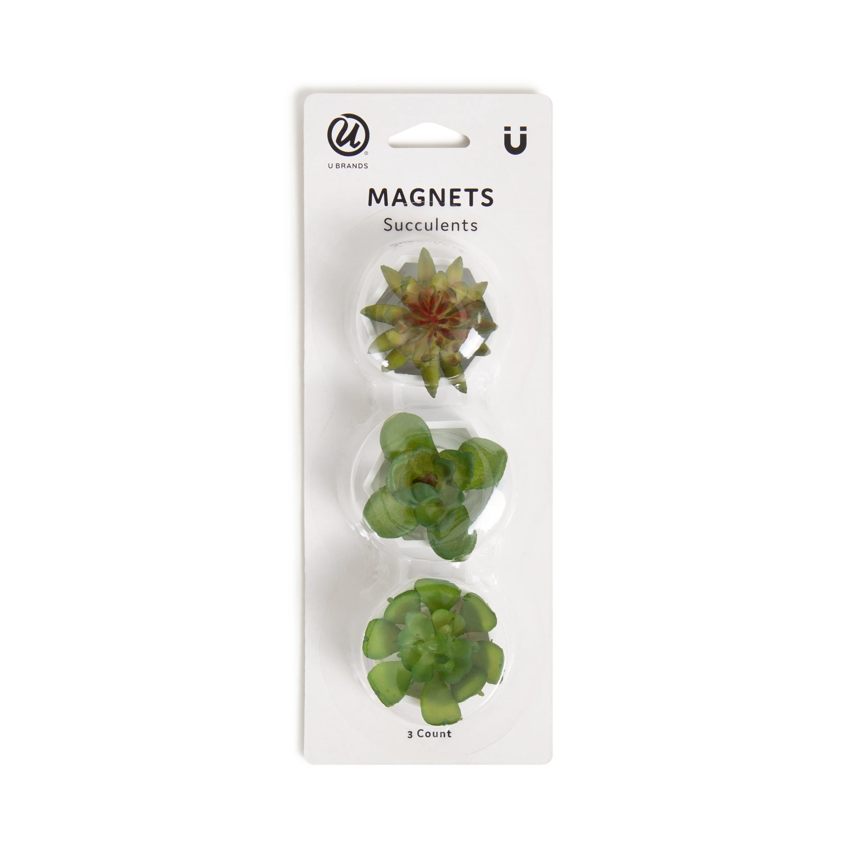 U Brands Hexagonal Succulent Magnets, Strong-Hold, Assorted Designs, 3 Count, 0.02 lb | Walmart (US)