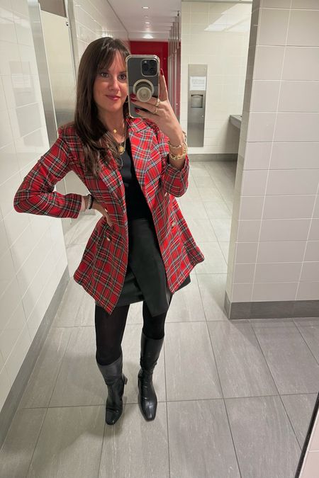 #Holidayparty looks! Linked similar #tartan #blazers - perfect festive look for this time of year ❤️🖤

#LTKSeasonal #LTKHoliday #LTKstyletip