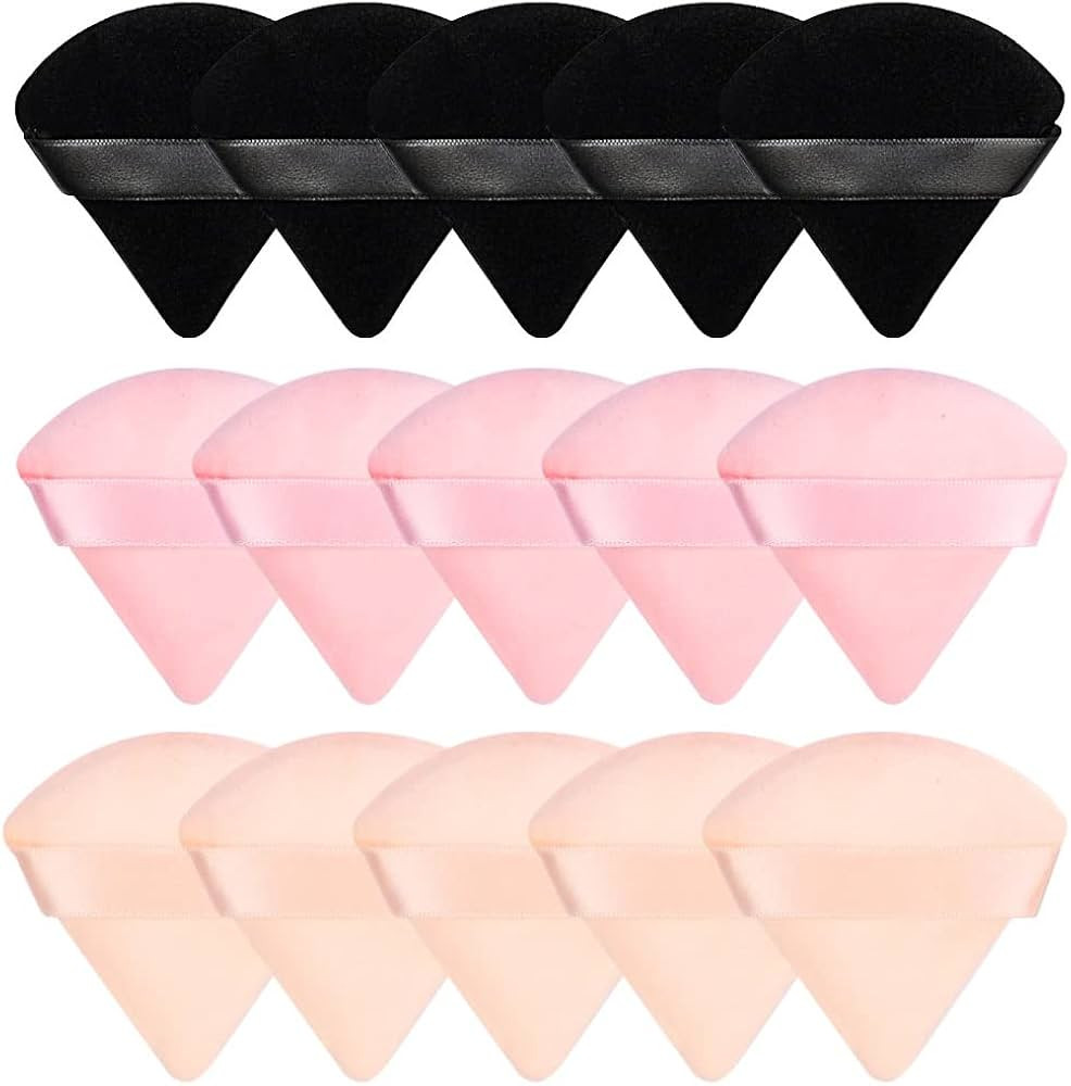 Pimoys 15 Pieces Powder Puff Face Soft Triangle Makeup Velour Puff, Beauty Sponge for Loose Powde... | Amazon (US)