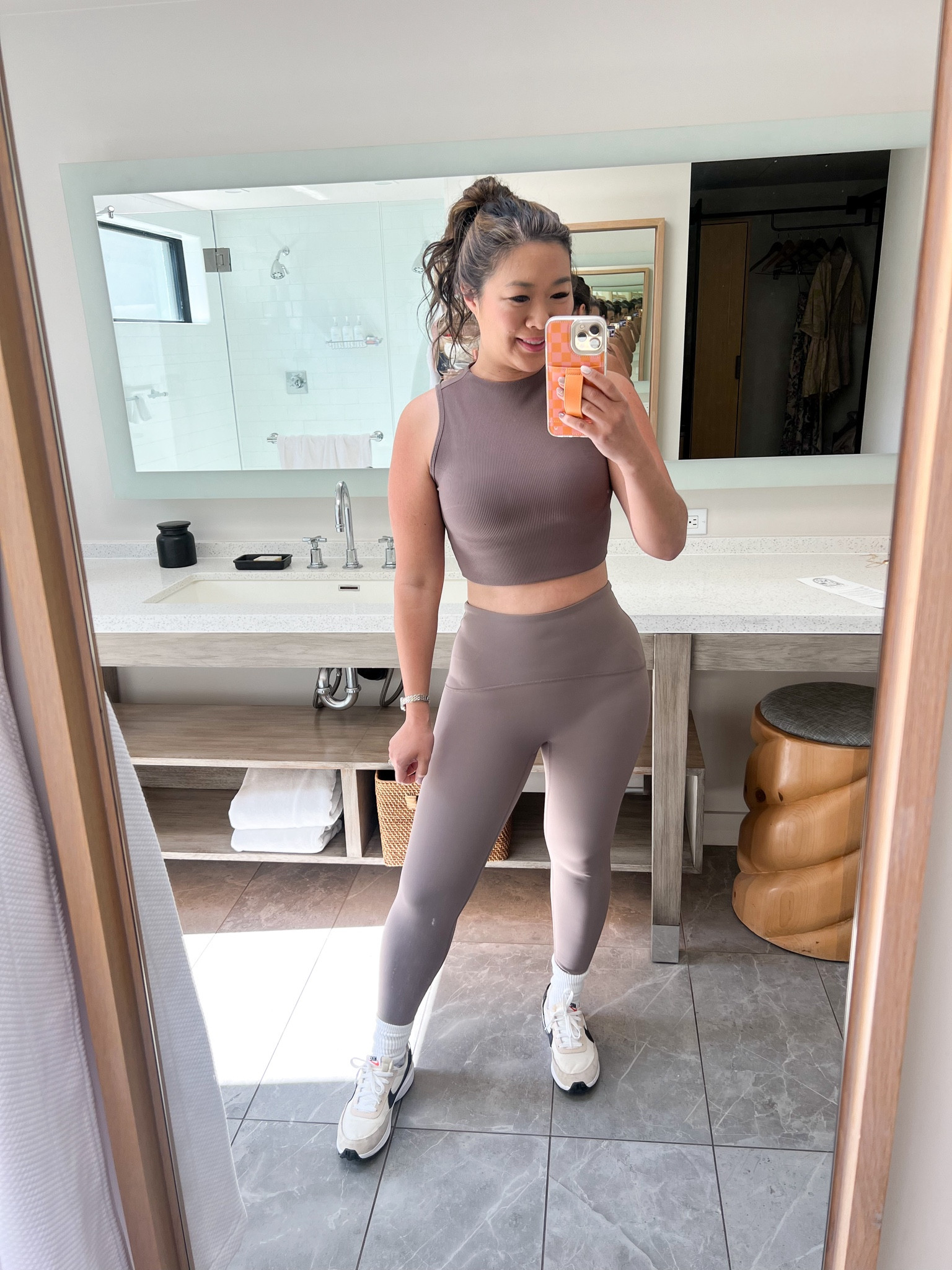 Workout / Yoga Outfit
Spanx Tank: Medium
Spanx Booty Boost Legging: Medium 