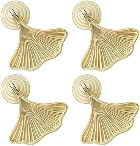 Beyoo 4 Pcs Decorative Golden Leaf Shape Knob Door Handle Cabinet Drawer Cupboard Pull Dresser Si... | Amazon (US)