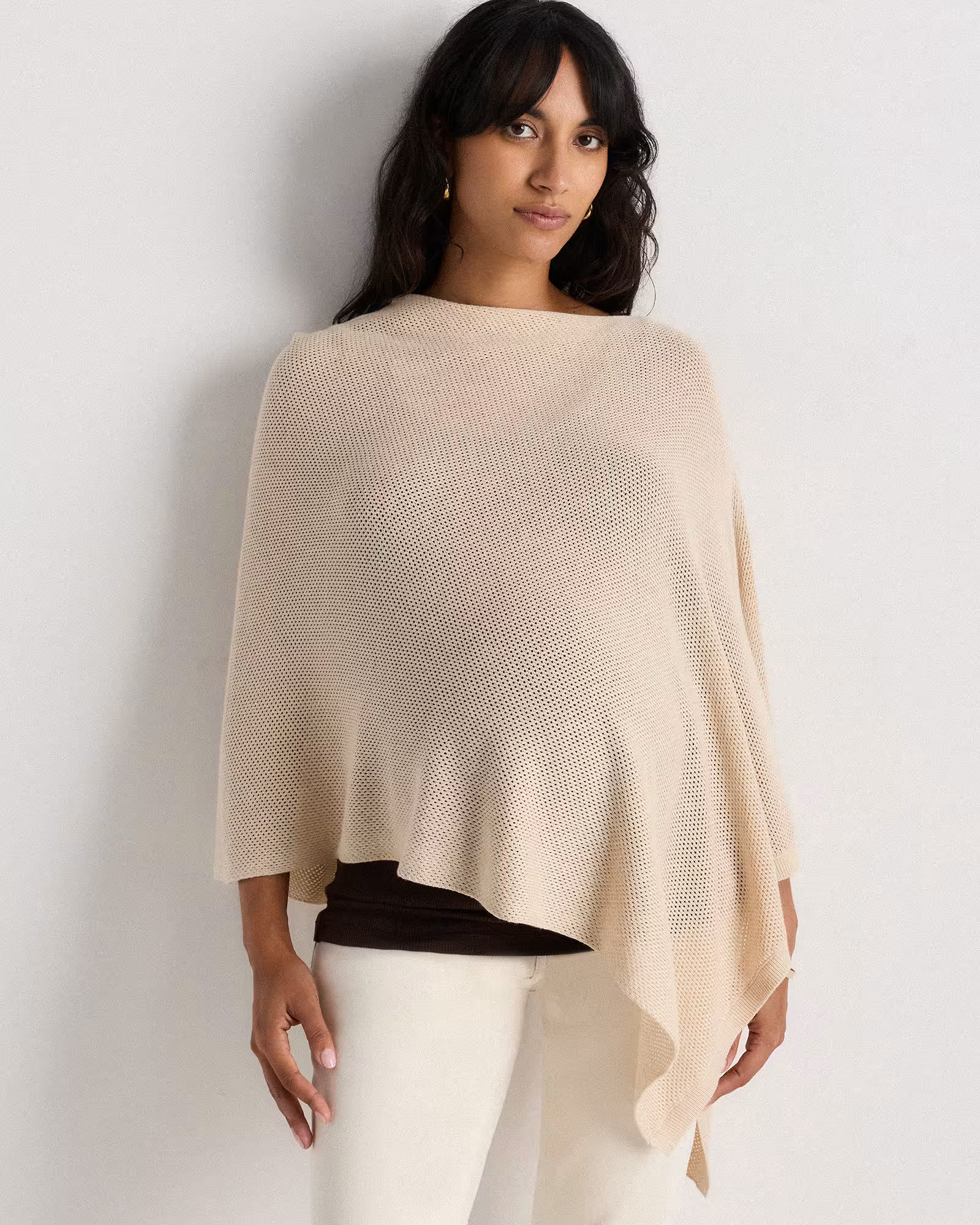 Lightweight Cotton Cashmere Nursing Shawl | Quince