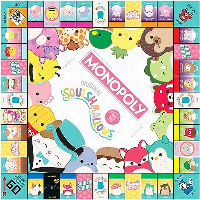 Monopoly: Squishmallows | Collector’s Edition Featuring Cam The Cat Plush Buy, Sell, Trade Spac... | Amazon (US)