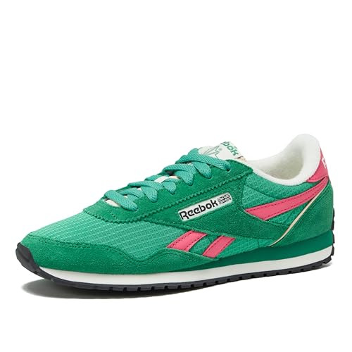 Reebok Women's Classic AZ Legacy Sneakers for Women, Casual Athletic Womens Shoes, Upgrade Green/Upgrade Green/Passion Pink, 9.5 | Amazon (US)