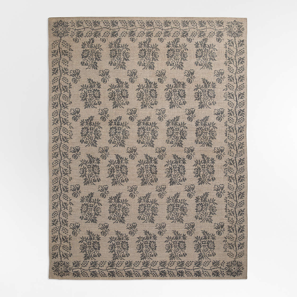Manor Performance Handknotted Blue Area Rug 6'x9' | Crate & Barrel | Crate & Barrel
