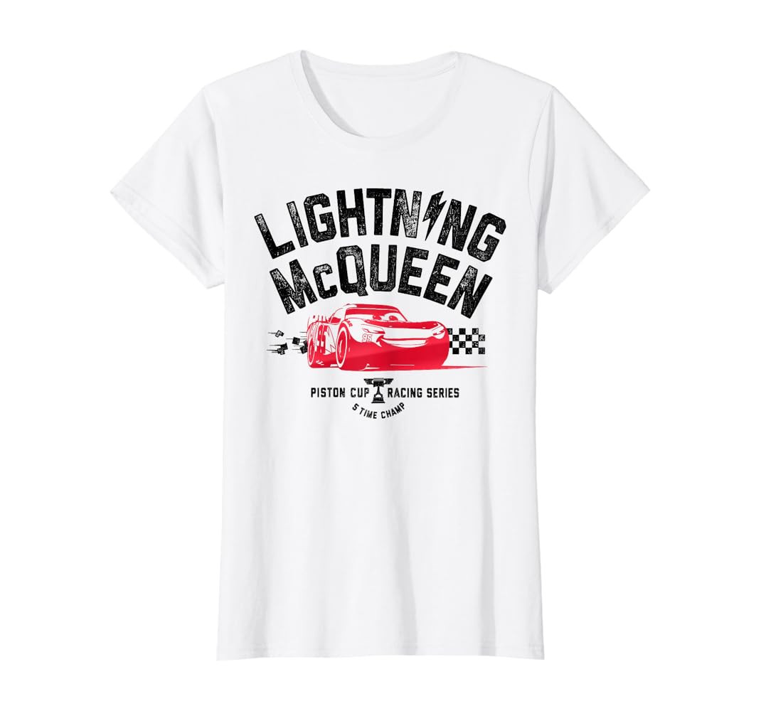 Disney Pixar Cars 3 Lightning McQueen Ready Graphic T-Shirt T-Shirt | Amazon (US)