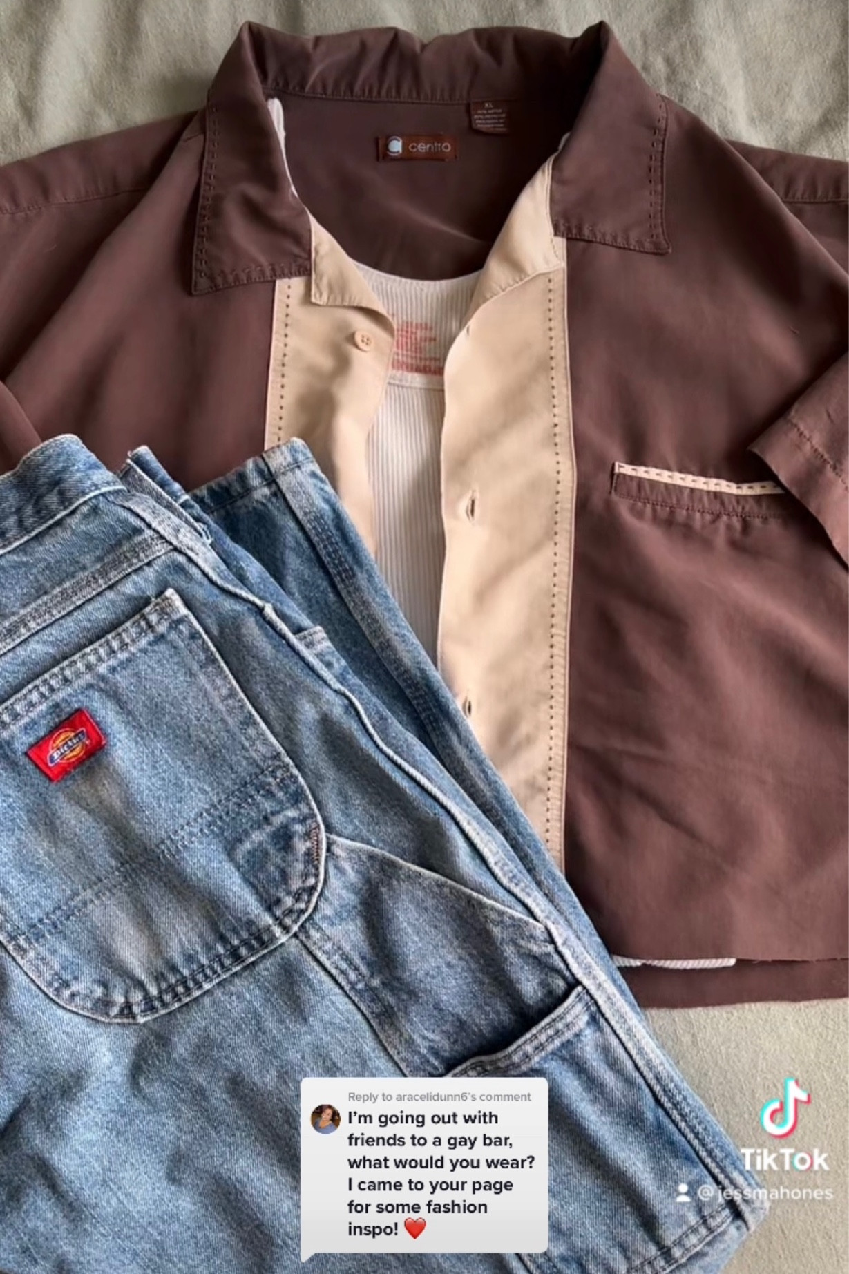 3rd fit! button up is thrifted but - vintage mens bowling shirt! i'll add some similar in the links below :) 
MY SIZES:
tank top: medium
shirt: large cropped 5"
pants: mens 32x32

#LTKGiftGuide #LTKSeasonal #LTKHoliday