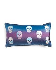 14x27 Ombre Halo Skulls Pillow | TJ Maxx