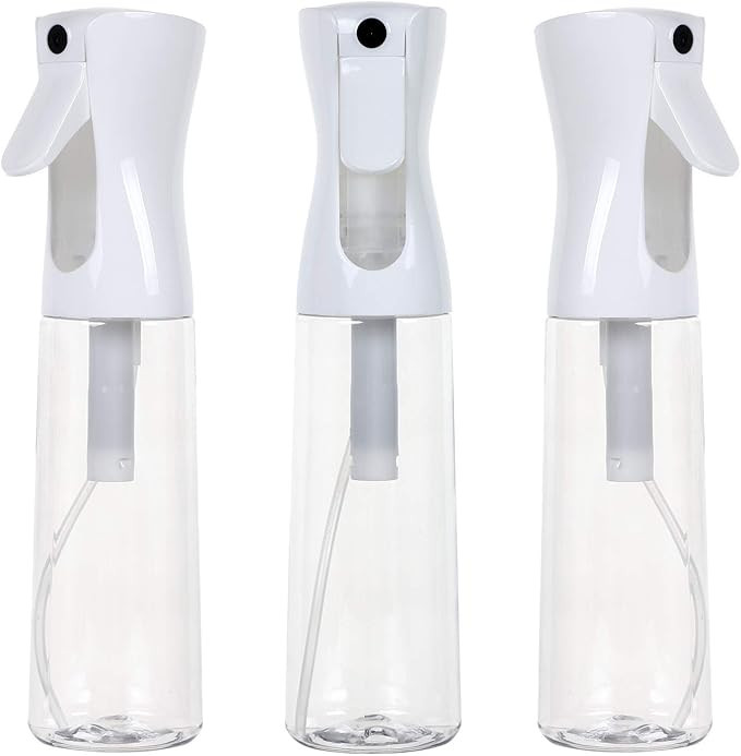 Houseables Continuous Spray Water Bottle, Hair Mist Sprayer, White, 12 Oz, 3 Pack, 10", Ultra Fin... | Amazon (US)